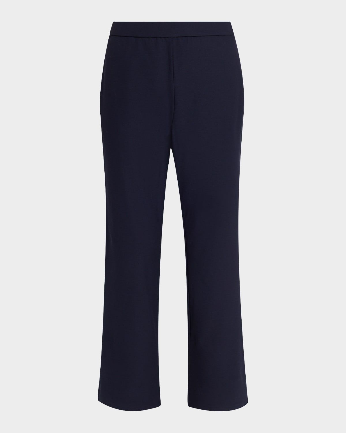 Stretch Ponte Cropped Kick-Flare Pants