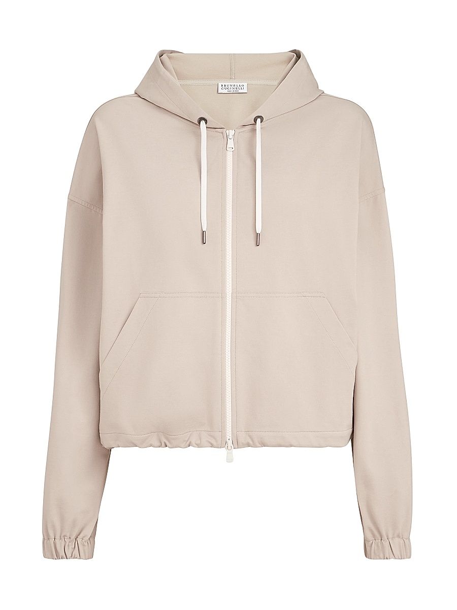 Women's Couture Interlock Hooded Sweatshirt - Beige - Size XXXL
