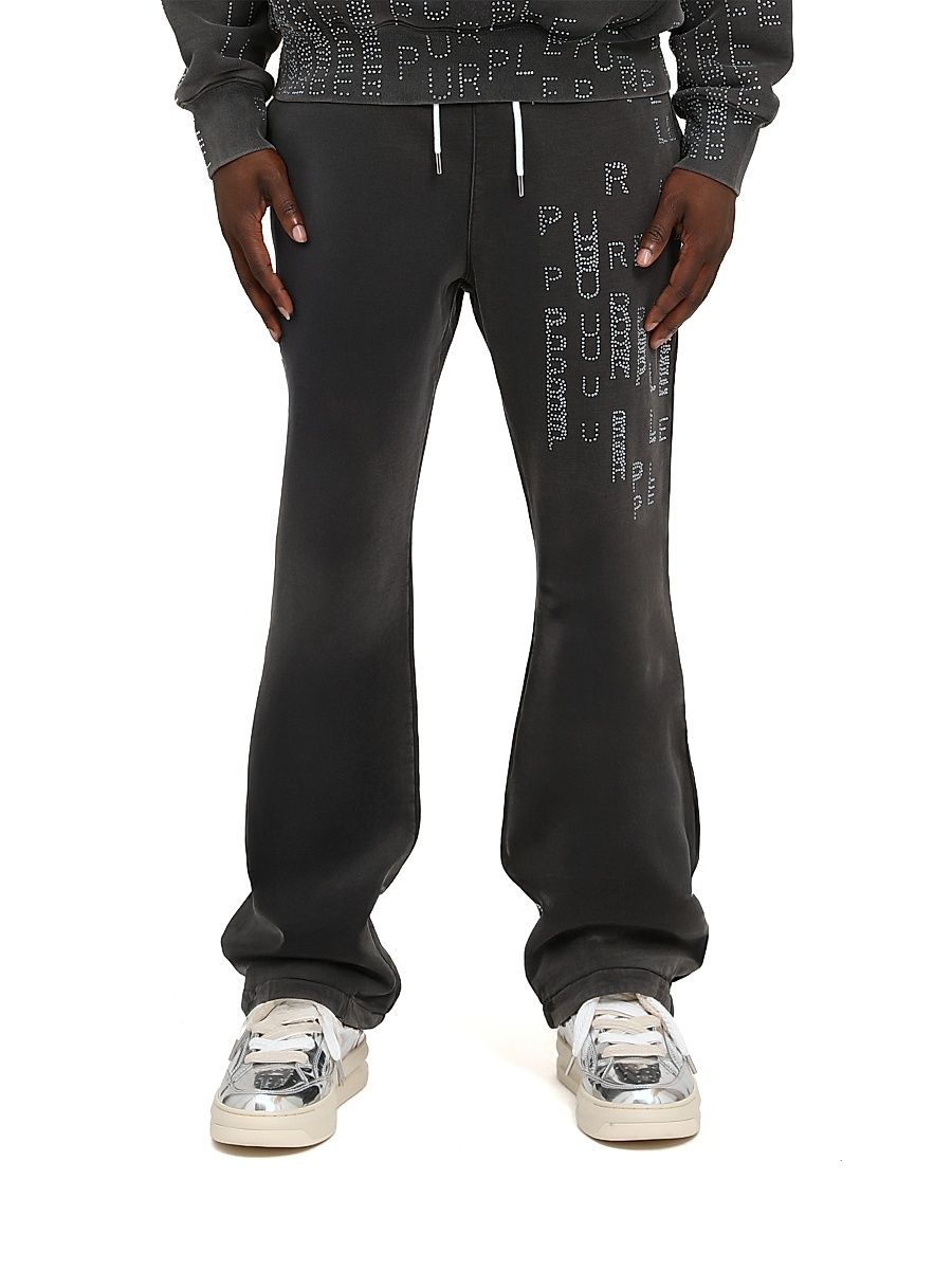 Men's Logo Fleece Flared Sweatpants - Black - Size XL