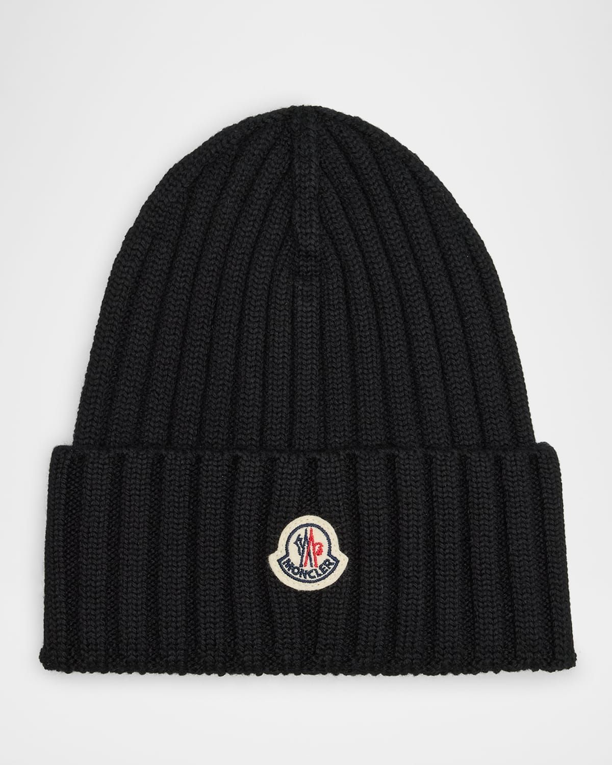 Ribbed Wool Logo Beanie