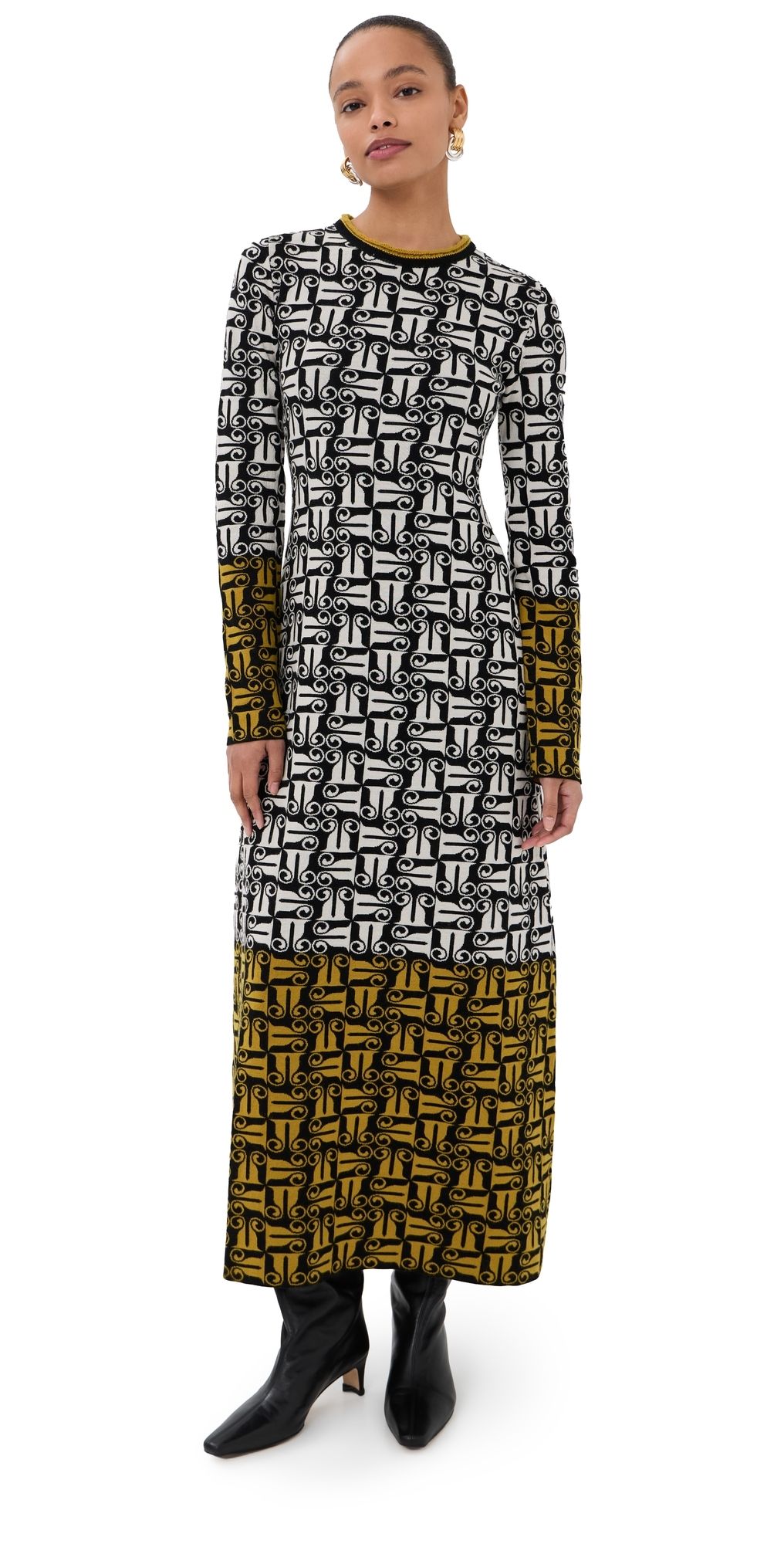 La DoubleJ Knit Swing Dress Ecru M