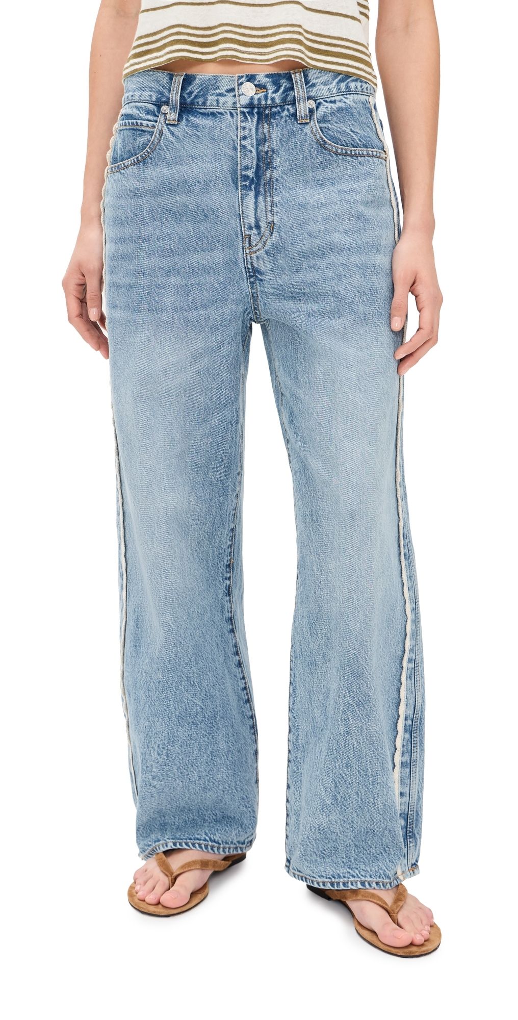 FRAME The Crochet Bow Crop Jeans Aura 30