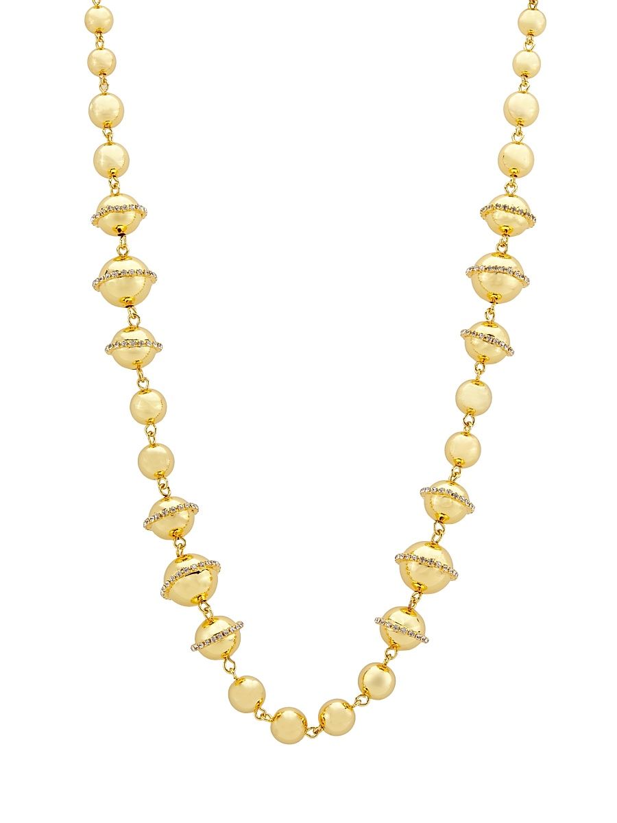 Women's Goldtone & Glass Crystal Station Necklace - Gold Crystal