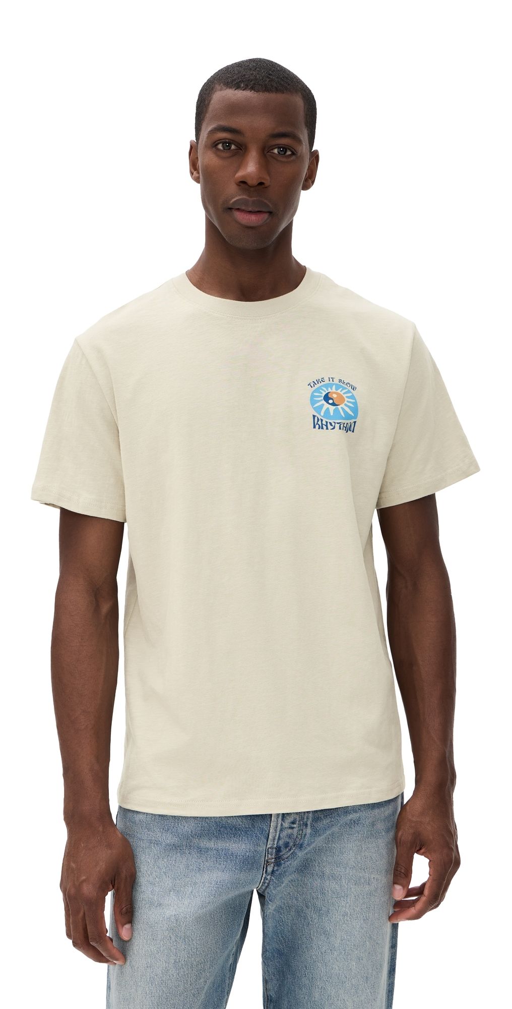 Rhythm Slow Down Slub Short Sleeve T-Shirt Moonrock S