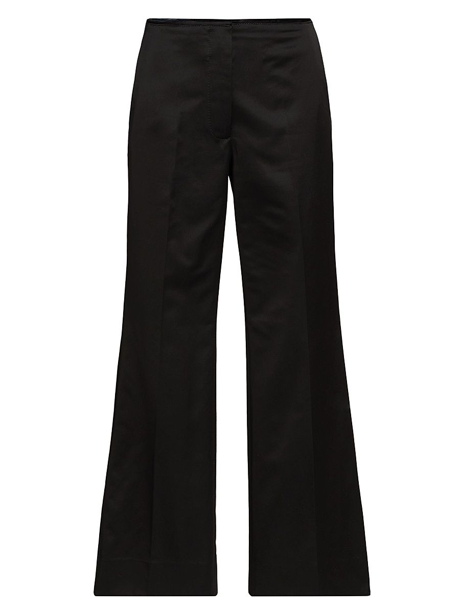 Women's Kick Flare Raw-Edge Trousers - Black - Size 12