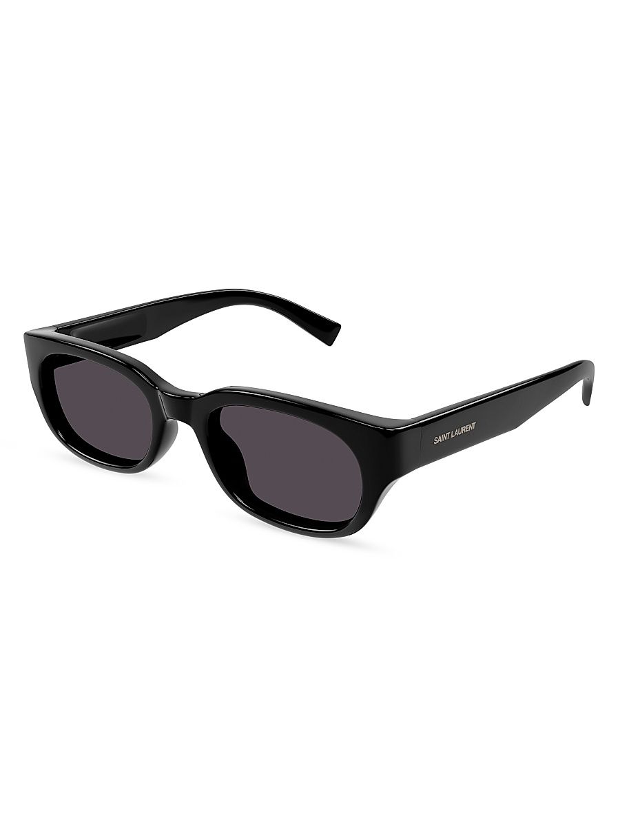 Women's Script Rectangular Sunglasses - Black