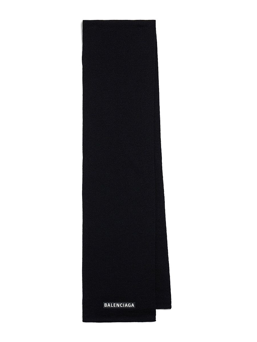 Men's Patch Scarf - Black