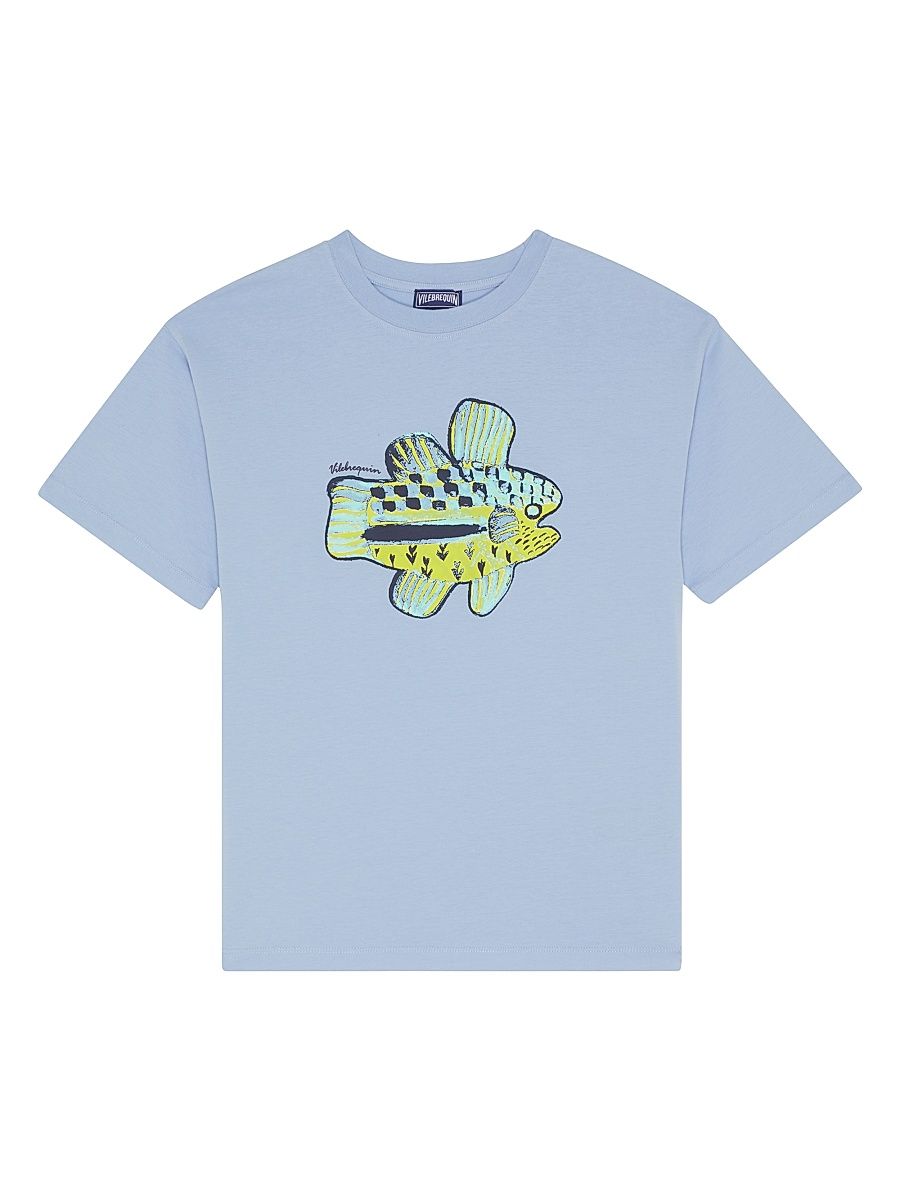 Little Boy's & Boy's Fish Graphic T-Shirt - Cloudy - Size 12