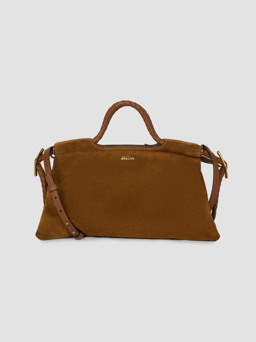 Isabel Marant Women's Pipa Medium Suede Top Handle Bag - Cognac