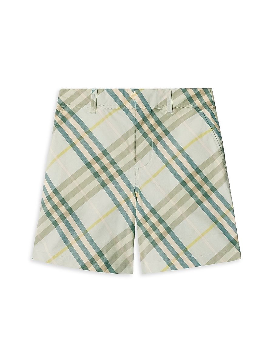 Little Boy's & Boy's Check Poplin Shorts - Breeze - Size 8