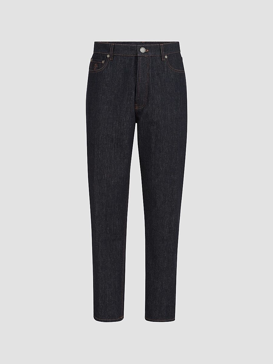 Men's No-Fade Denim Iconic Fit Five-Pocket Jeans - Dark Denim - Size 32