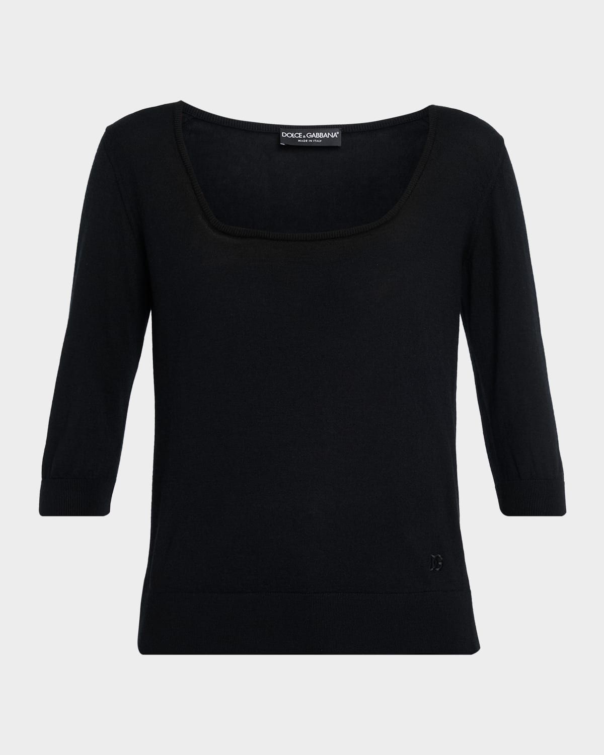 Scoop-Neck Cashmere Sweater