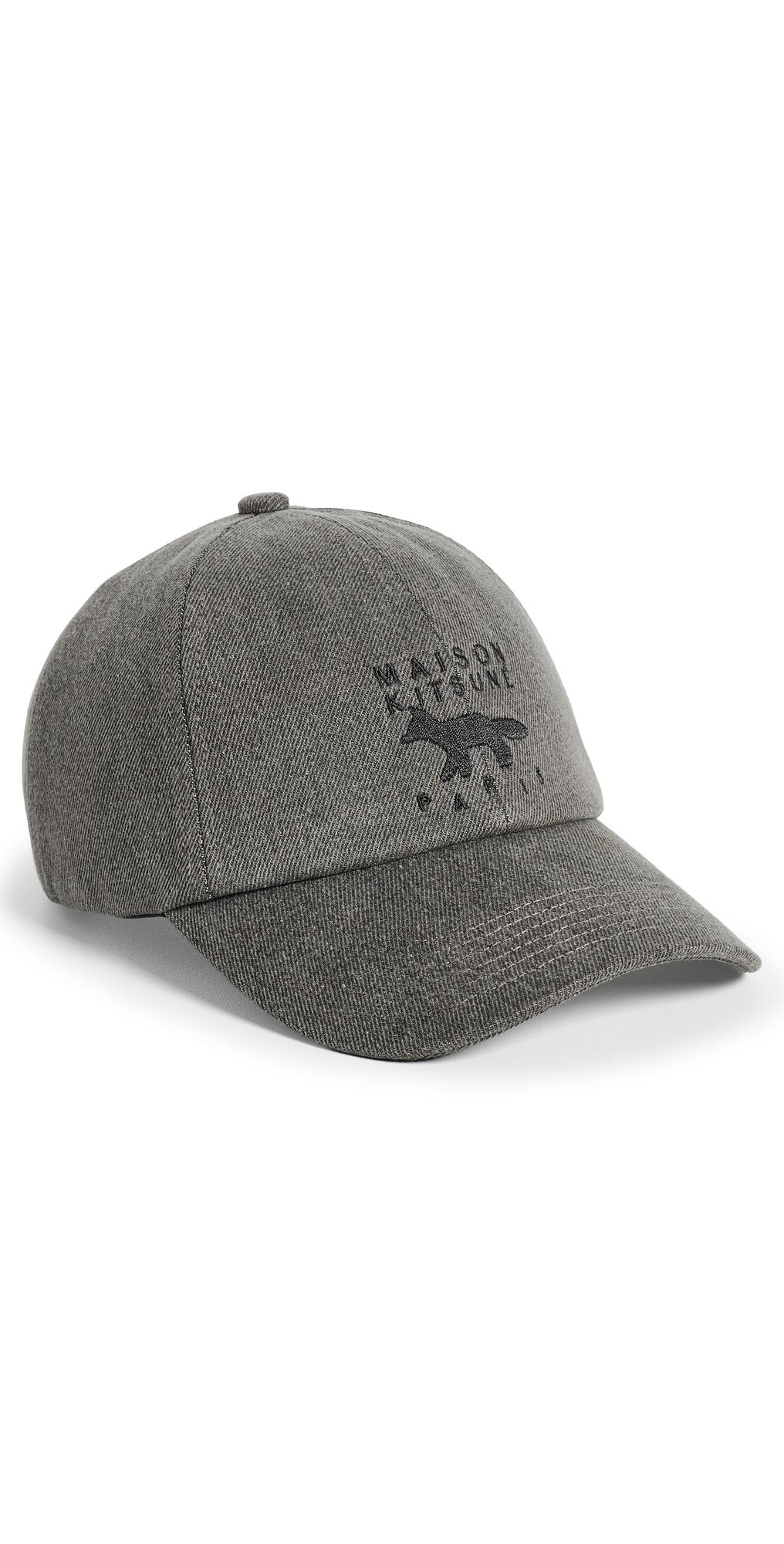 Maison Kitsuné Profile Fox Cap Washed Black T2