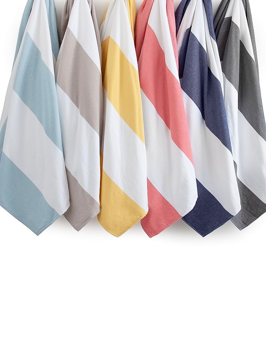 Block Stripe Beach Towel - Seaglass White