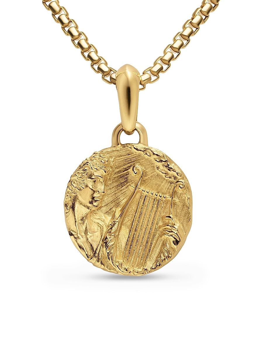 Men's Apollo Amulet in 18K Yellow Gold, 24MM - Gold