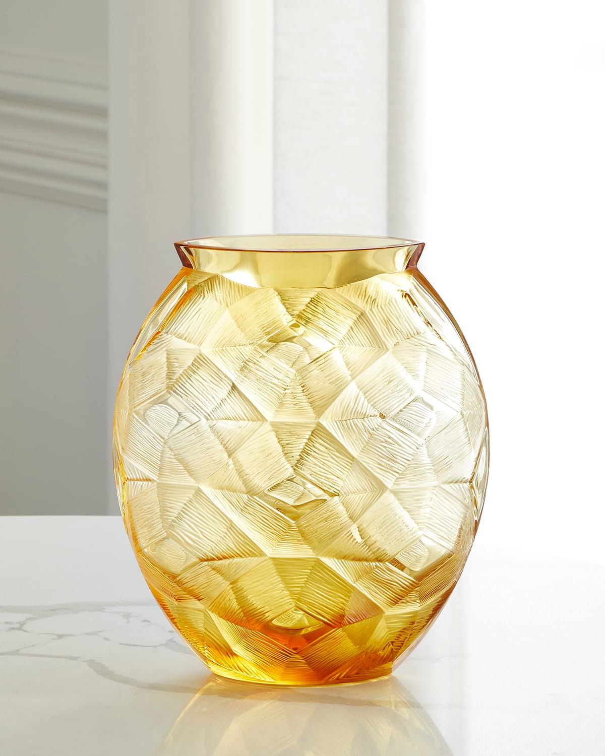 Amber Turtle Vase - 10"