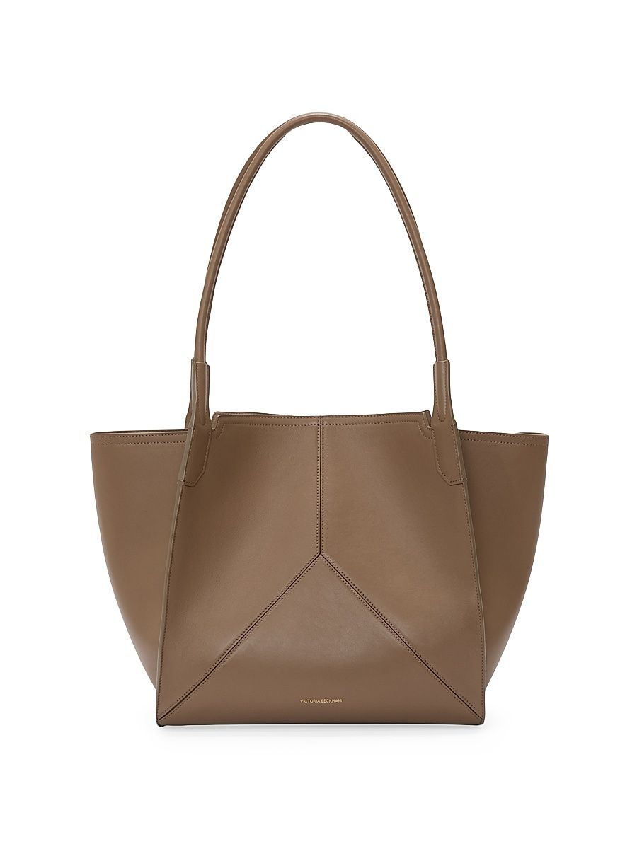 Women's Victoria Leather Tote Bag - Dove Grey