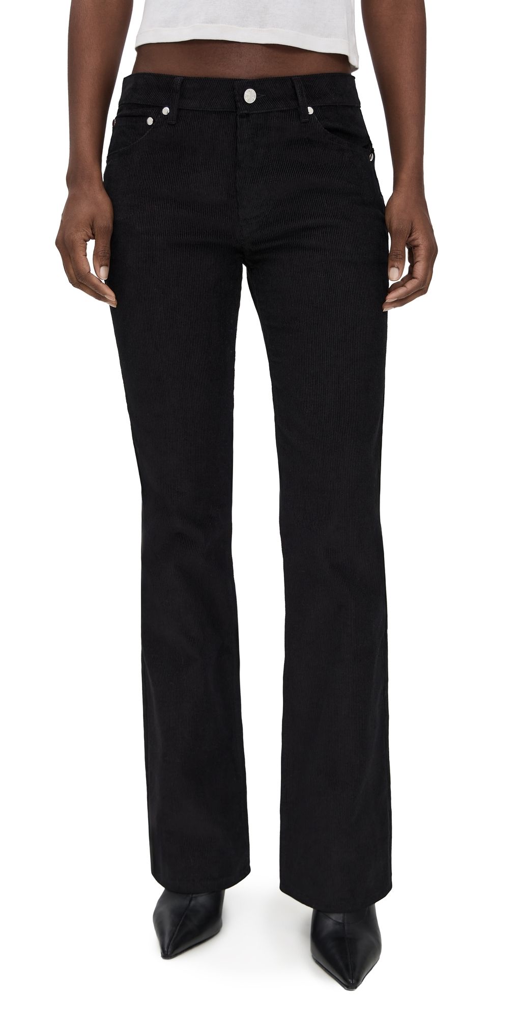 EB Denim Maria Bootcut Corduroy Pants Black Corduroy 31