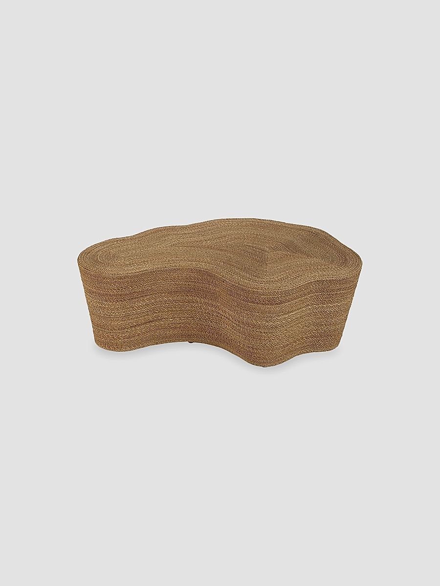 Meadow Natural Abaca Curved Cocktail Table - Brown