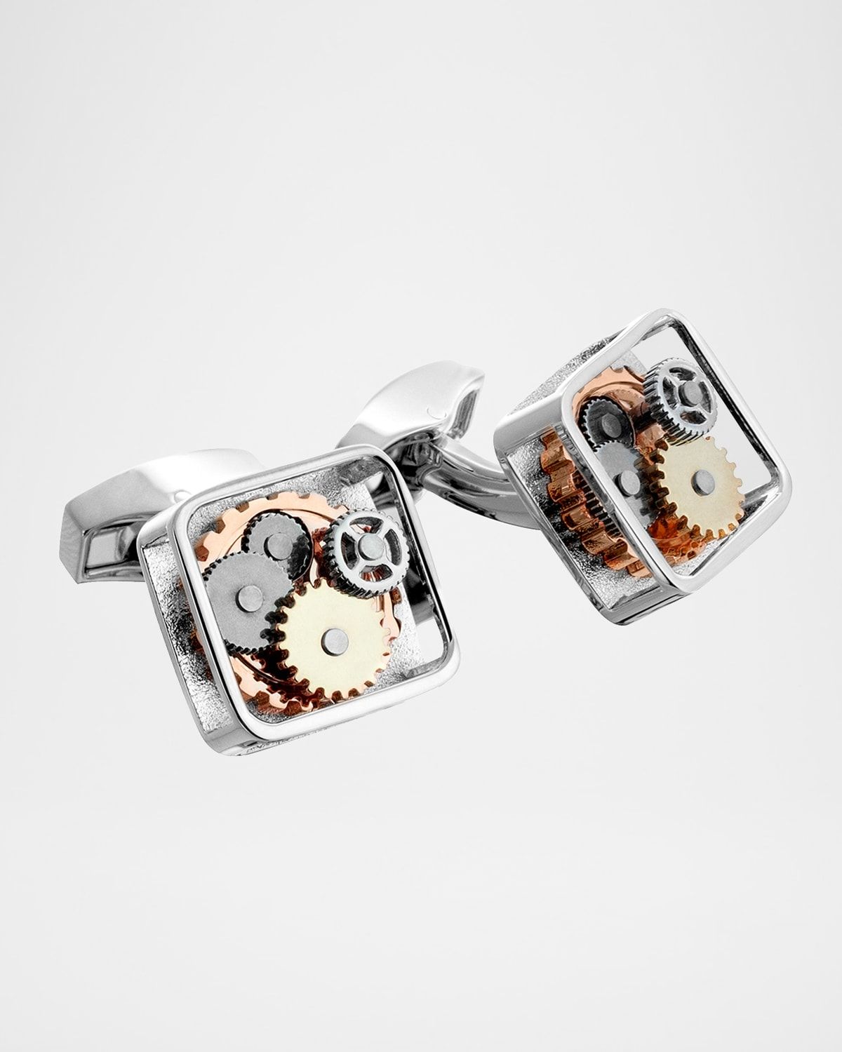 Gunmetal Gear Cuff Links, Brass