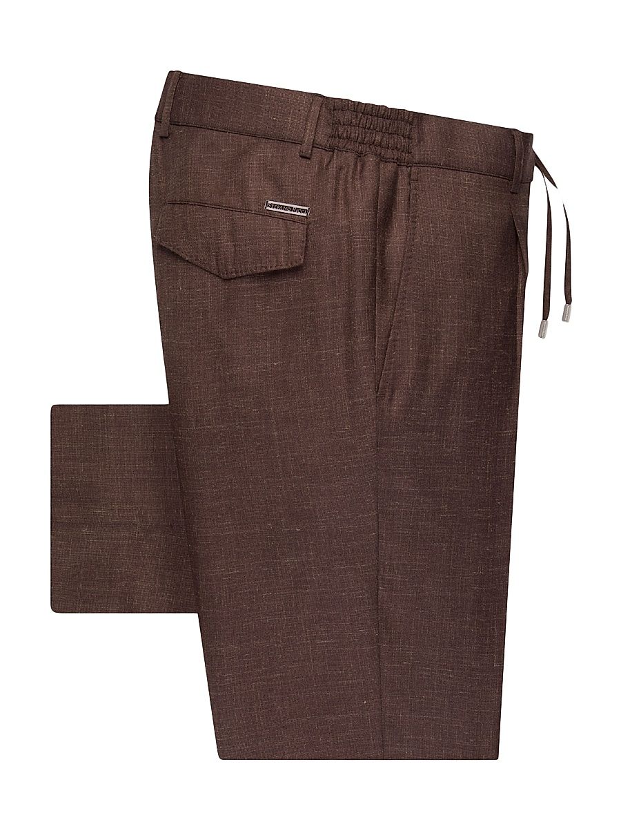 Men's Casual Trousers - Brown - Size 50