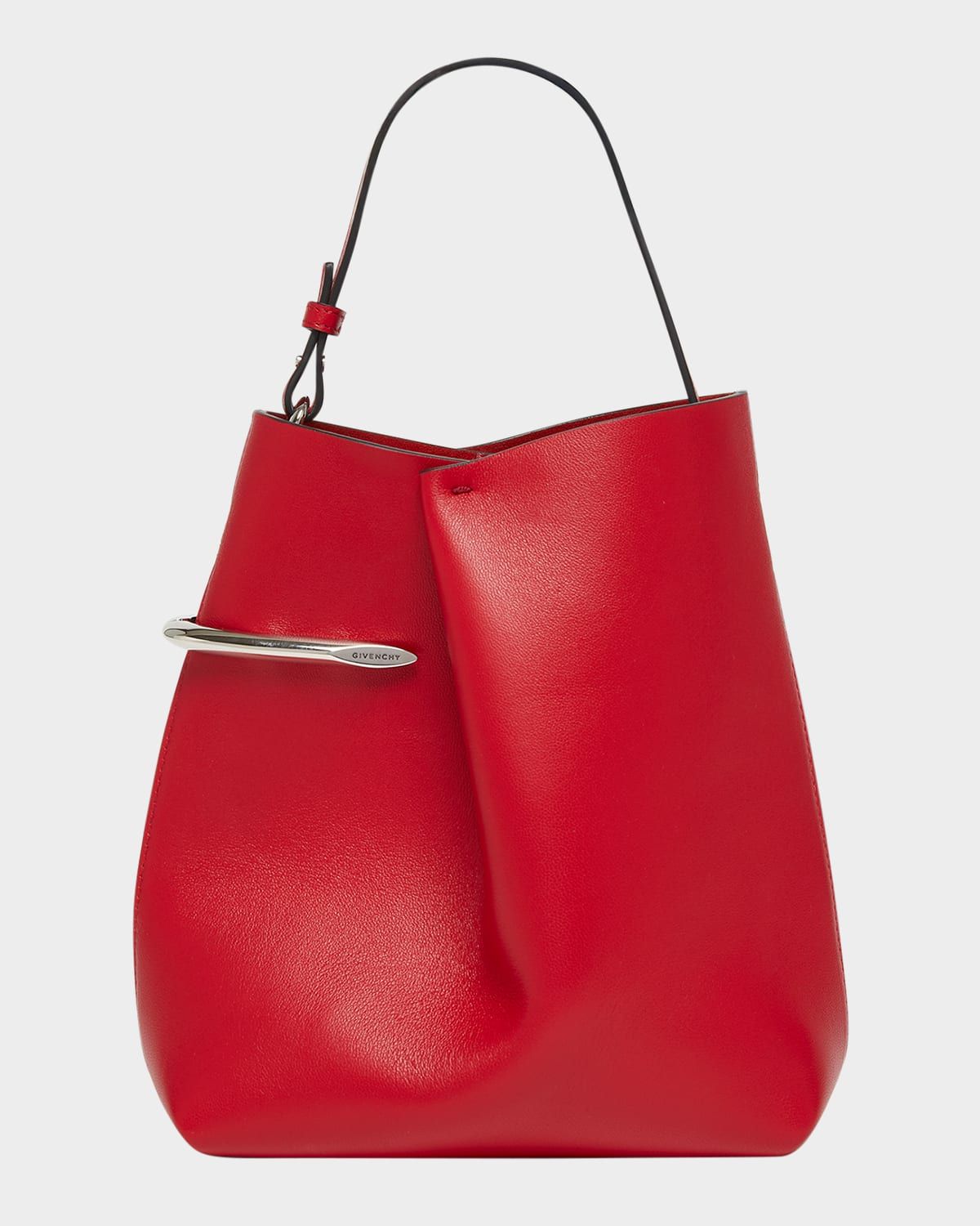 Pinch Leather Bucket Bag