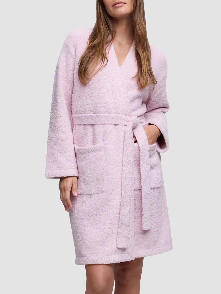 Barefoot Dreams Women's Cozychic Chenille Robe - Petal - Size XXS