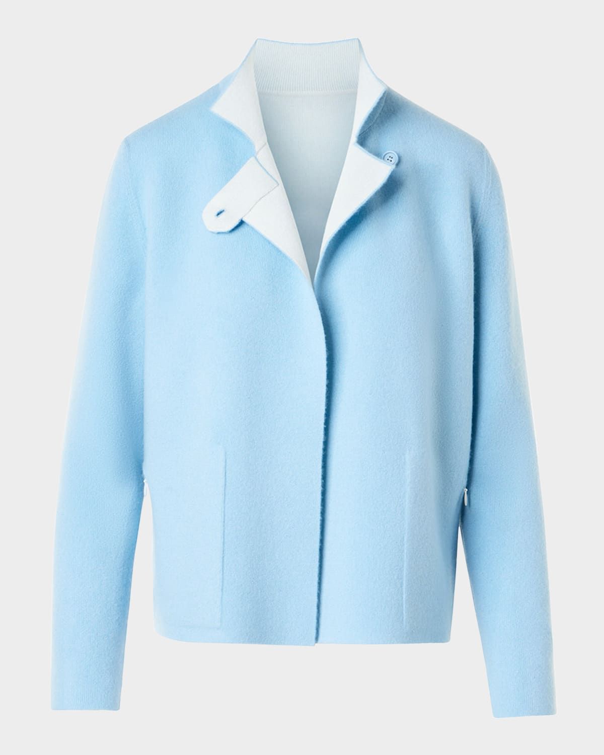 Reversible Cashmere Single-Breasted Jacket