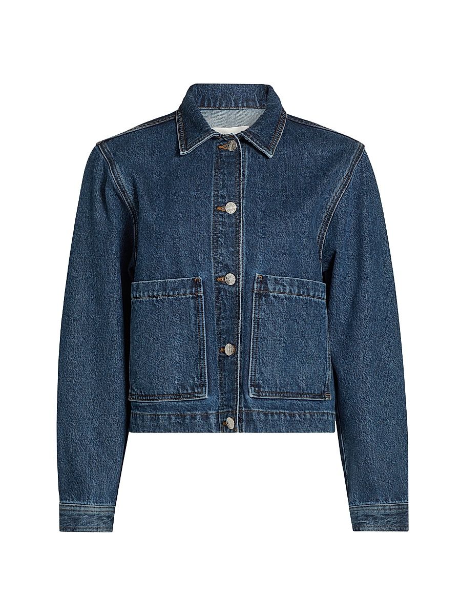 Women's Denim Patch Pocket Jacket - Noble - Size Large