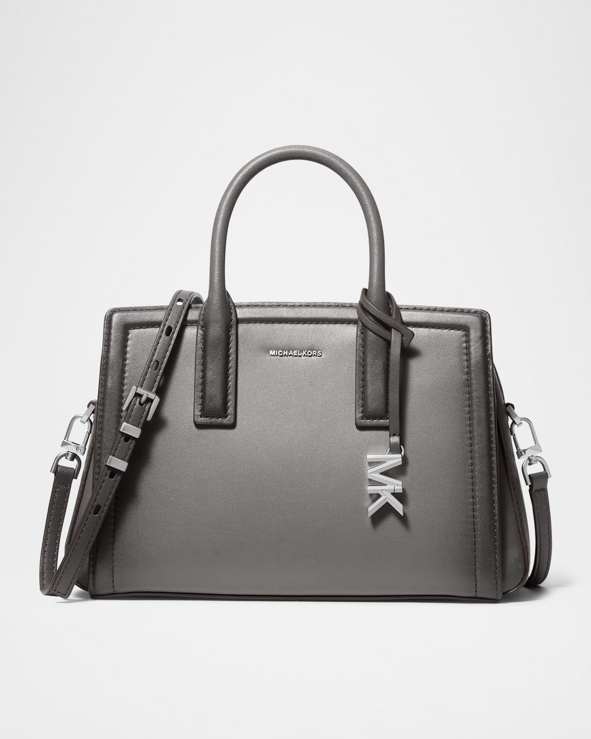 Laila Small Faded Leather Satchel Crossbody Bag