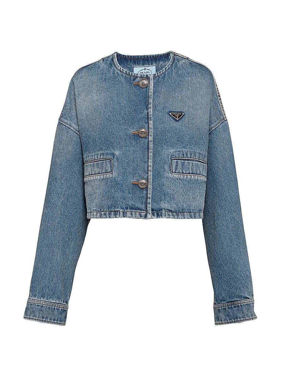 Women's Denim Blouson Jacket - Blue - Size 4