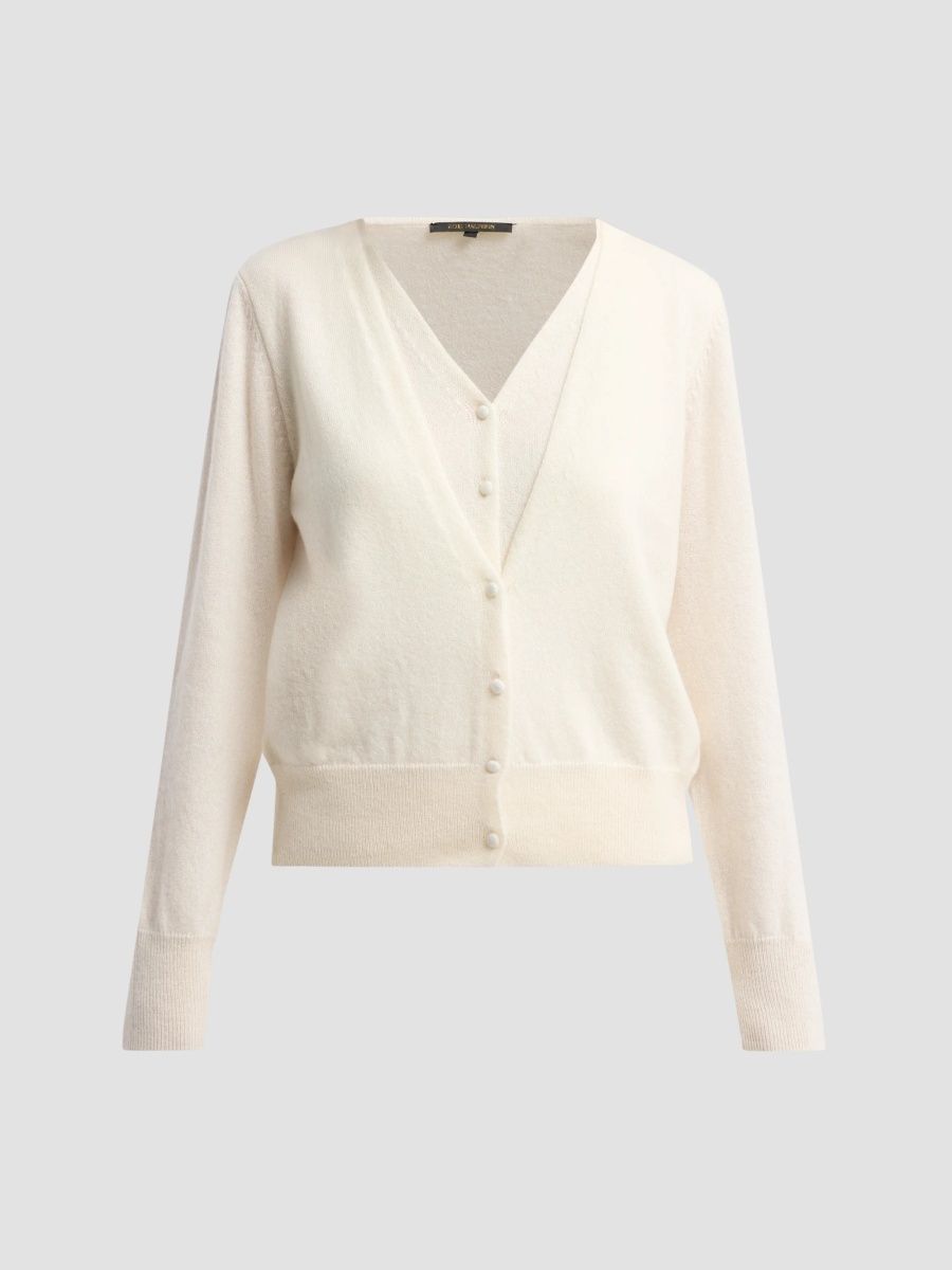 Kobi Halperin Women's Heather Cashmere Layered Sweater - Ivory - Size XS