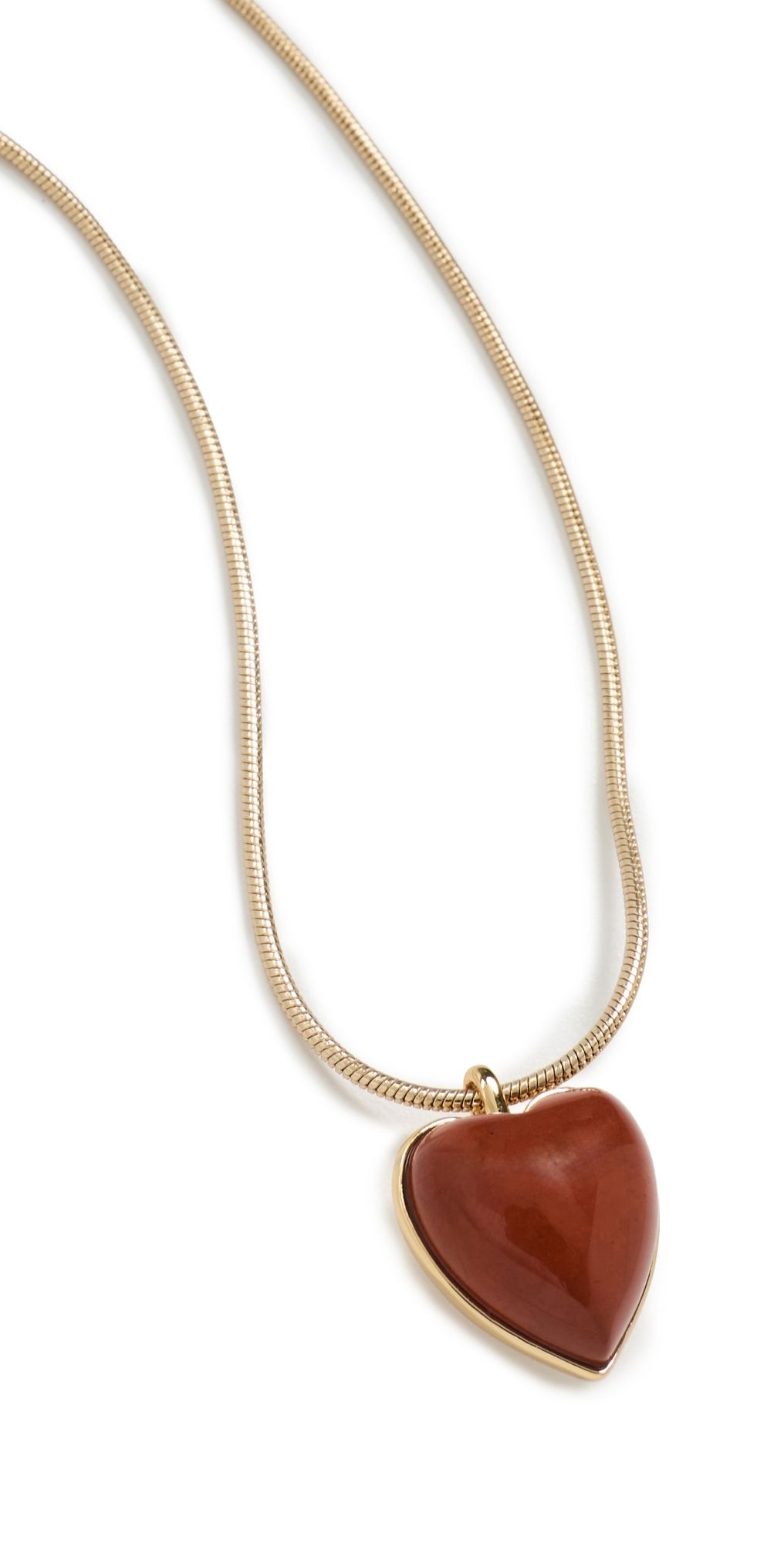 Jennifer Fisher Puffy Heart Adjustable Choker Necklace Red Jasper One Size