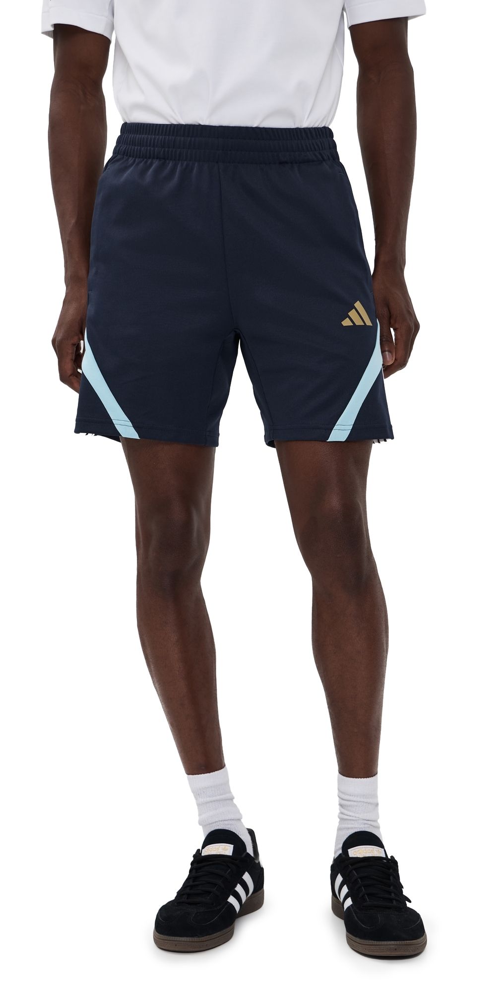 adidas House of Tiro Nations Track Shorts 6.75 Night Navy/Ice Blue/White Blue S