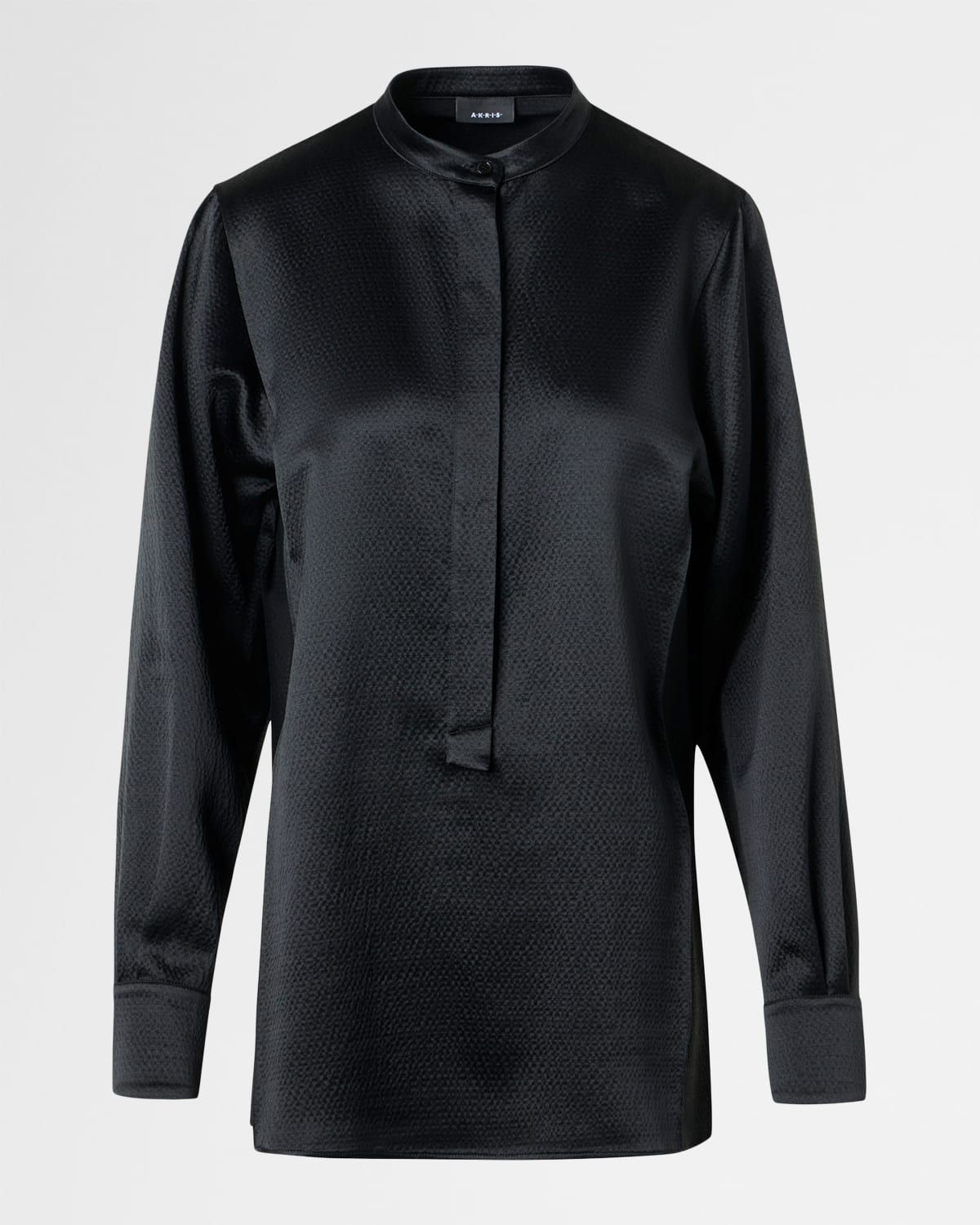 Hammered Silk-Wool Button-Down Shirt