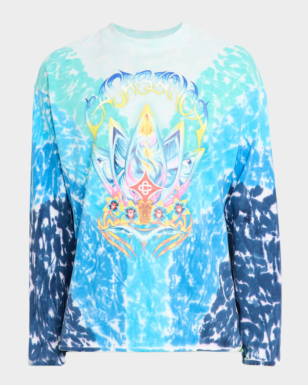 Men & apos;s Organic Cotton Surf Lotus Tie-Dye Long-Sleeve T-Shirt