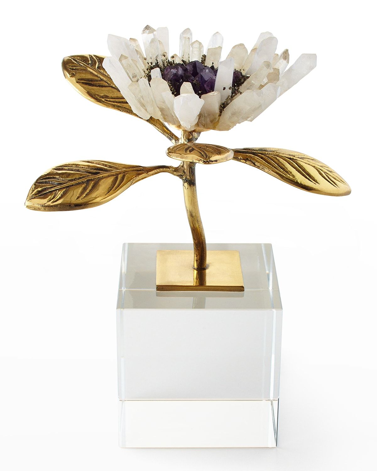 Single Crystal Bloom Floral Sculpture