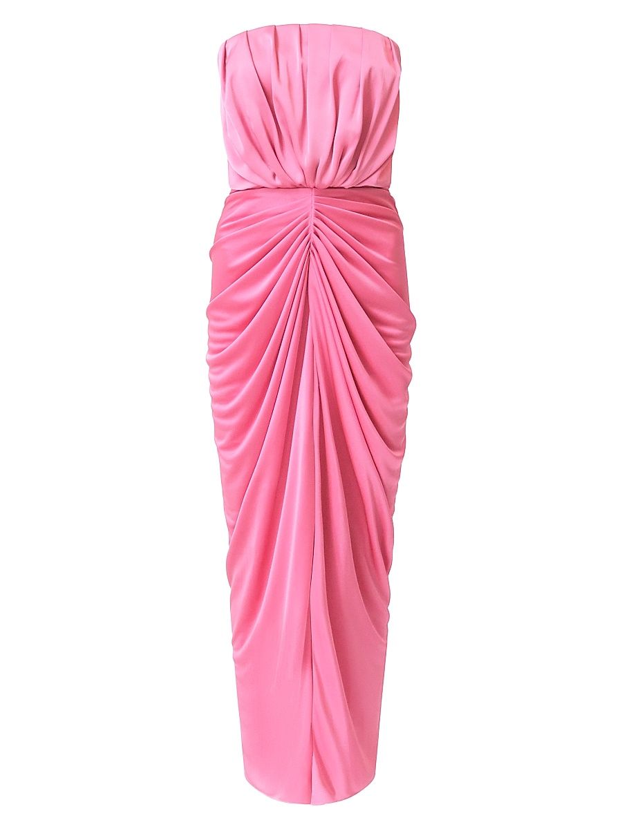 Women's Anneli Draped Jersey Strapless Midi-Dress - Wild Berry - Size 14