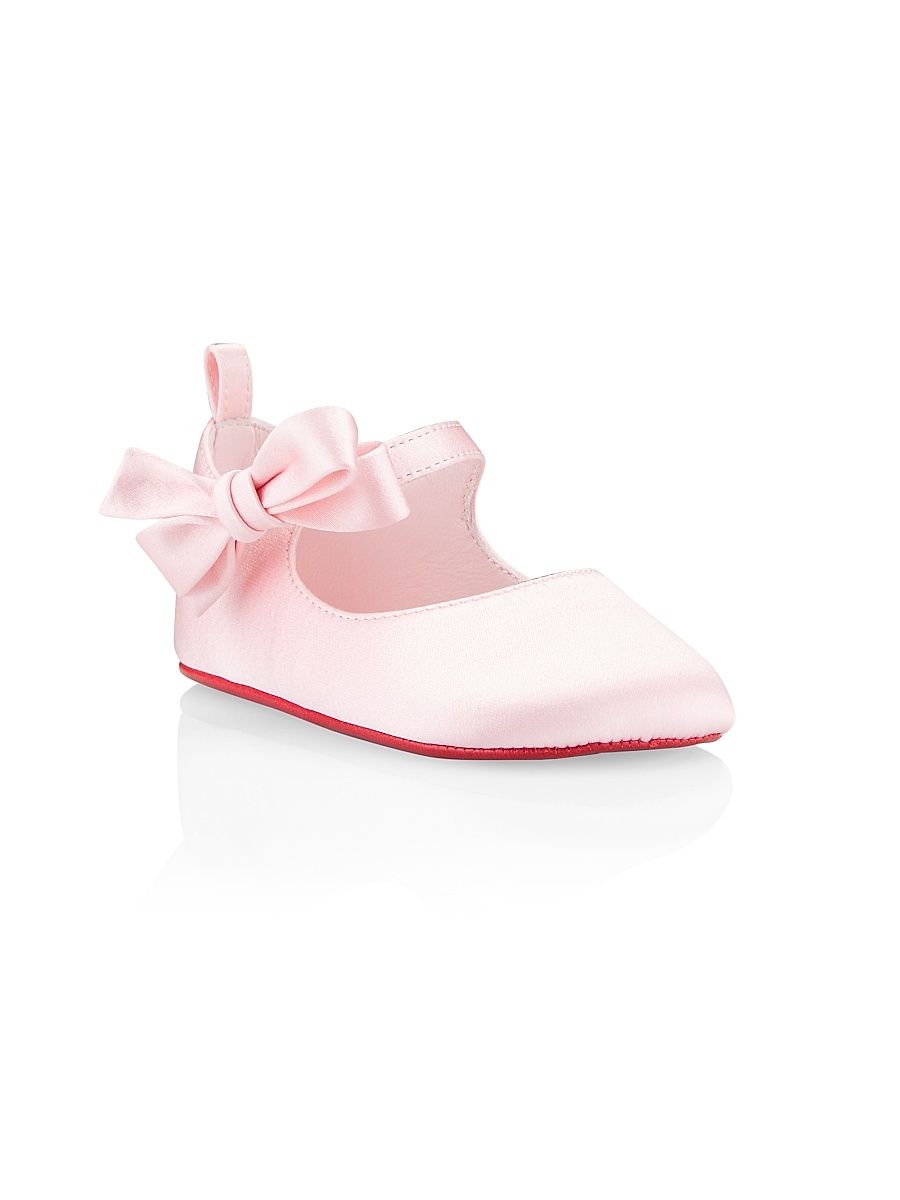 Baby Girl's Lou Babe Satin Crepe Flats - Pink - Size 3 (Baby)