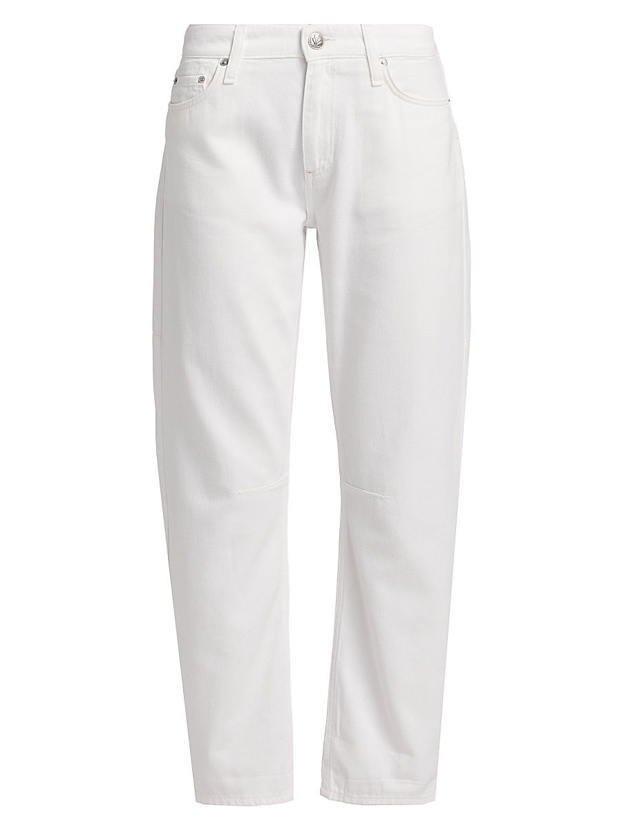 Women's Featherweight Stevie Slim Tapered Barrel-Leg Jeans - White - Size 32