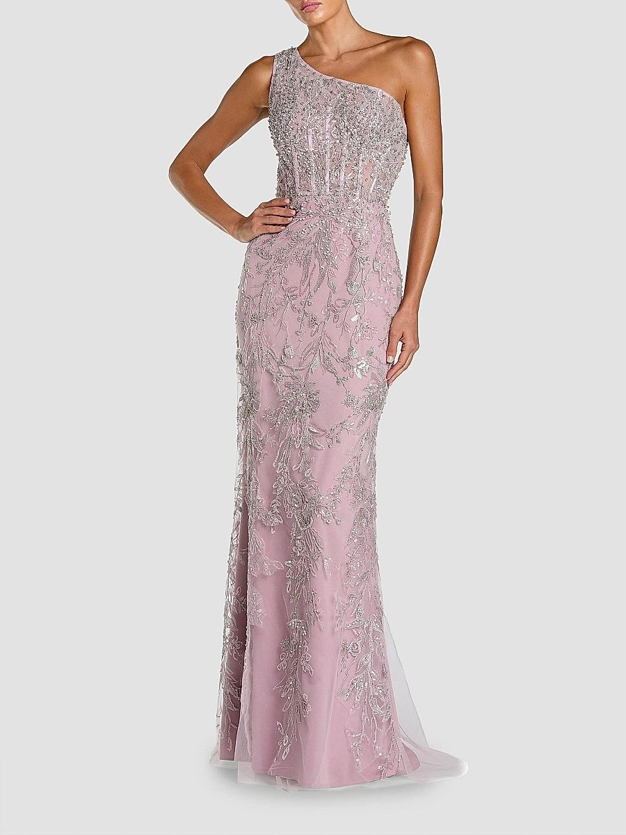 Mac Duggal Women's Embellished One-Shoulder Gown - Lilac - Size 10