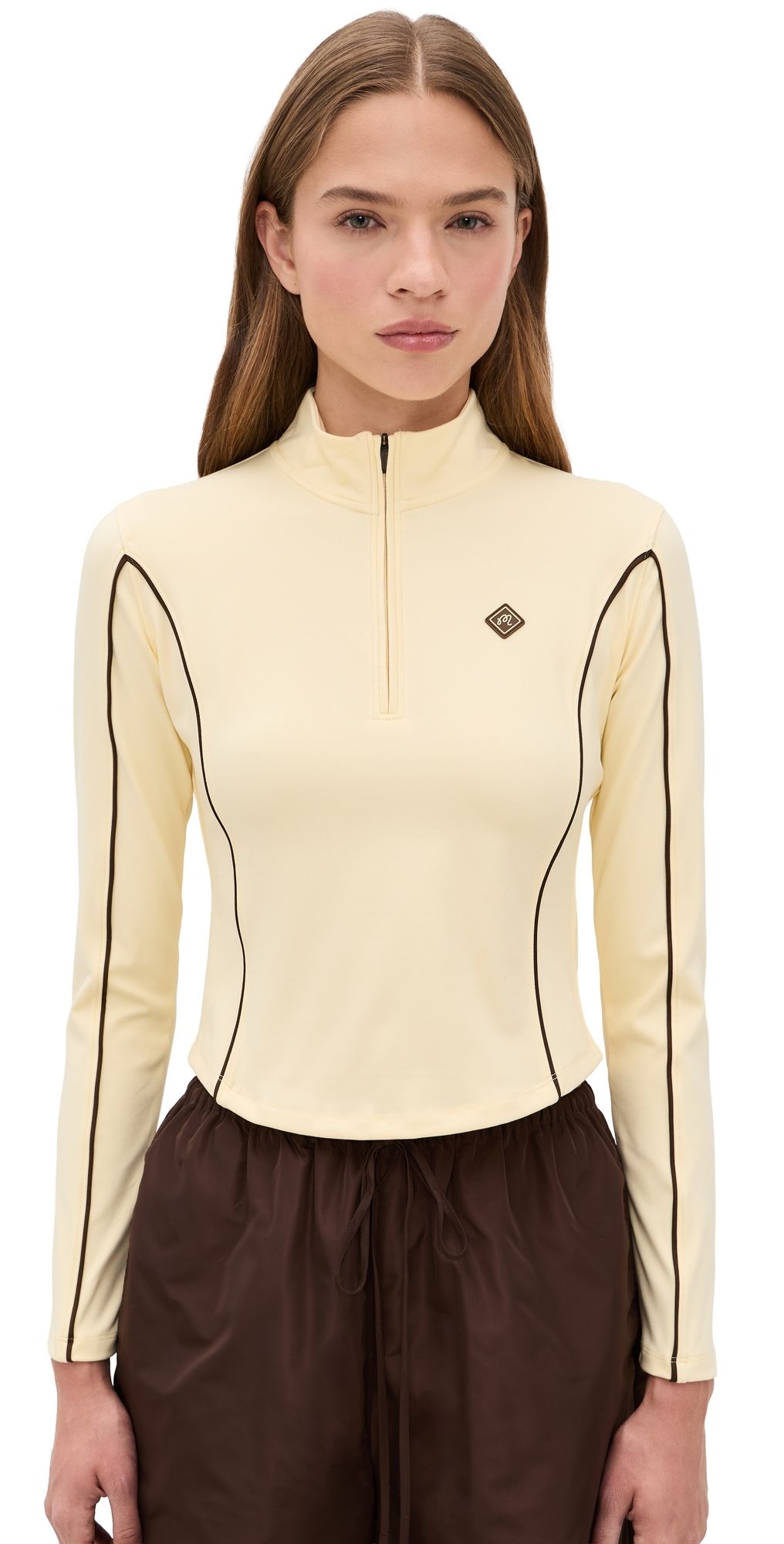 Malbon Camila Mid Layer Top Light Yellow XS