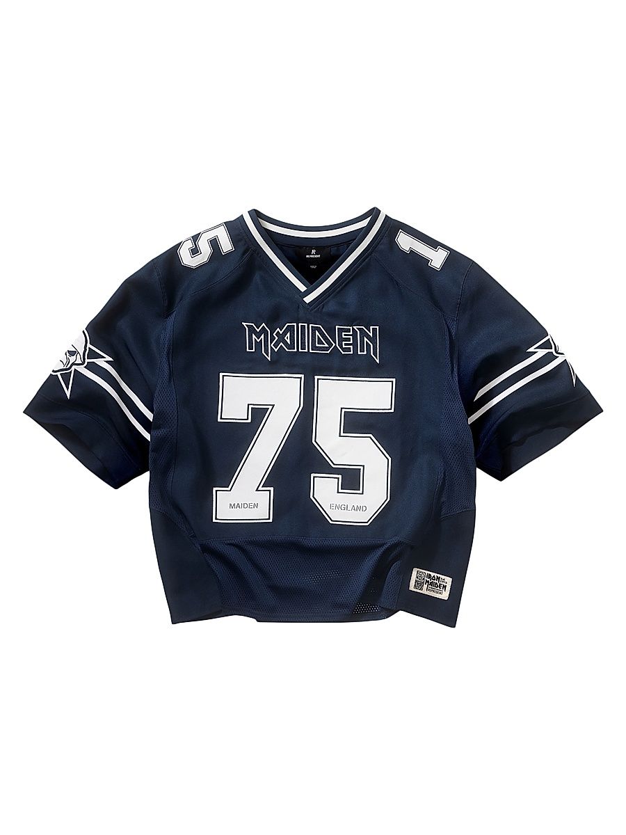 Men's Iron Maiden 50th Anniversary Jersey - Medium Blue - Size XL