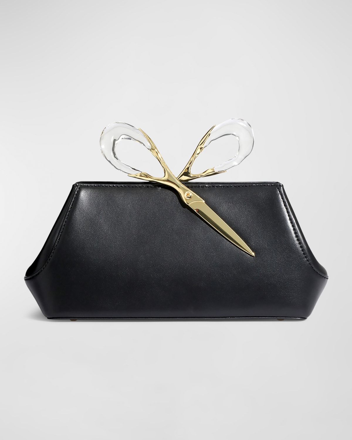The Scissor Angular Leather Clutch Bag