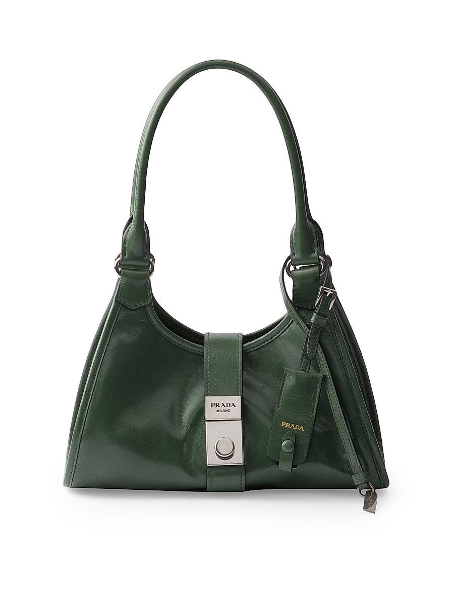 Women's Small Leather Tote Bag - Green