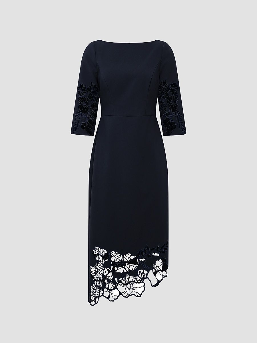 Women's Vanna Guipure Lace Midi-Dress - Night Sky - Size 18