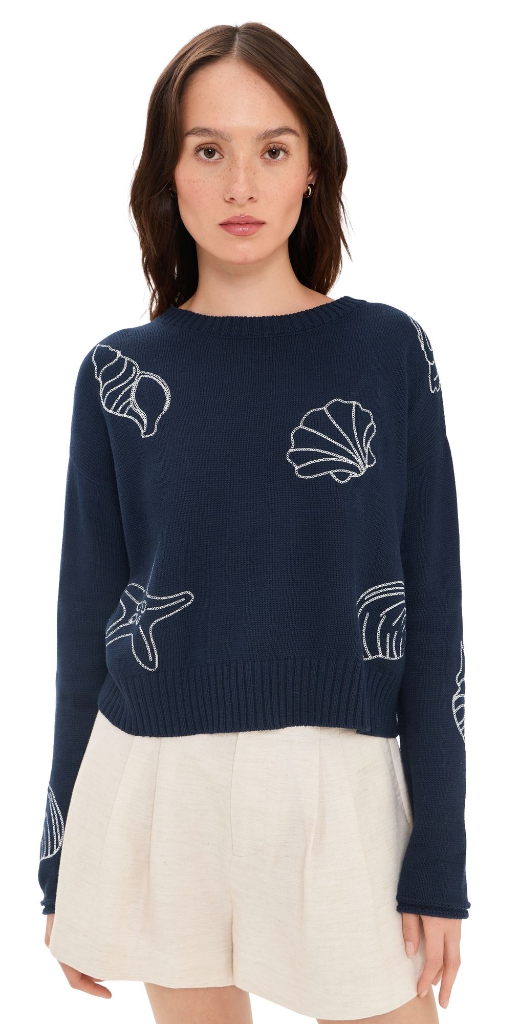 Z Supply Paradise Reef Sweater True Navy XS