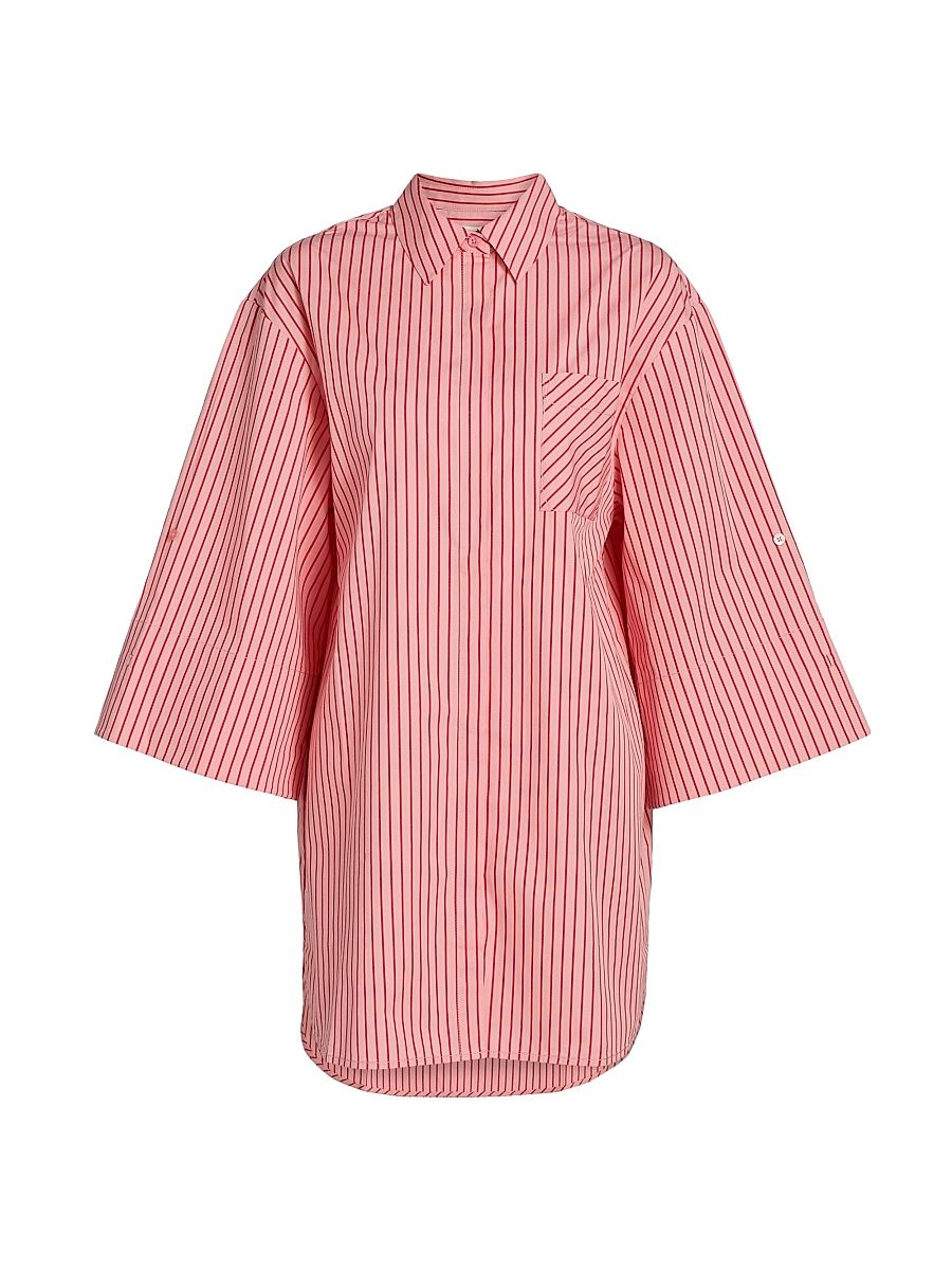 Women's Nico Cotton Shirtdress - Montauk Stripe - Size Small