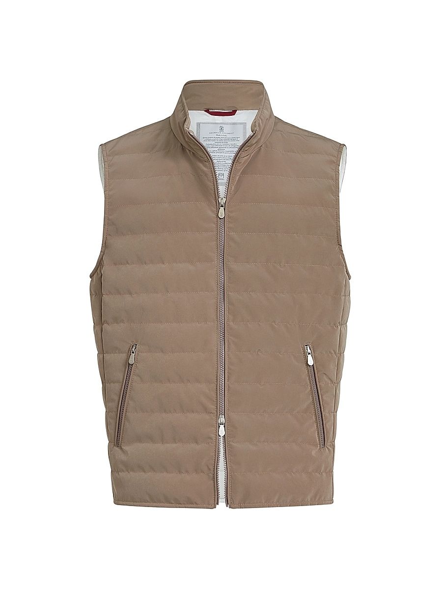 Men's Bonded Nylon Down Vest - Hazelnut - Size XXL