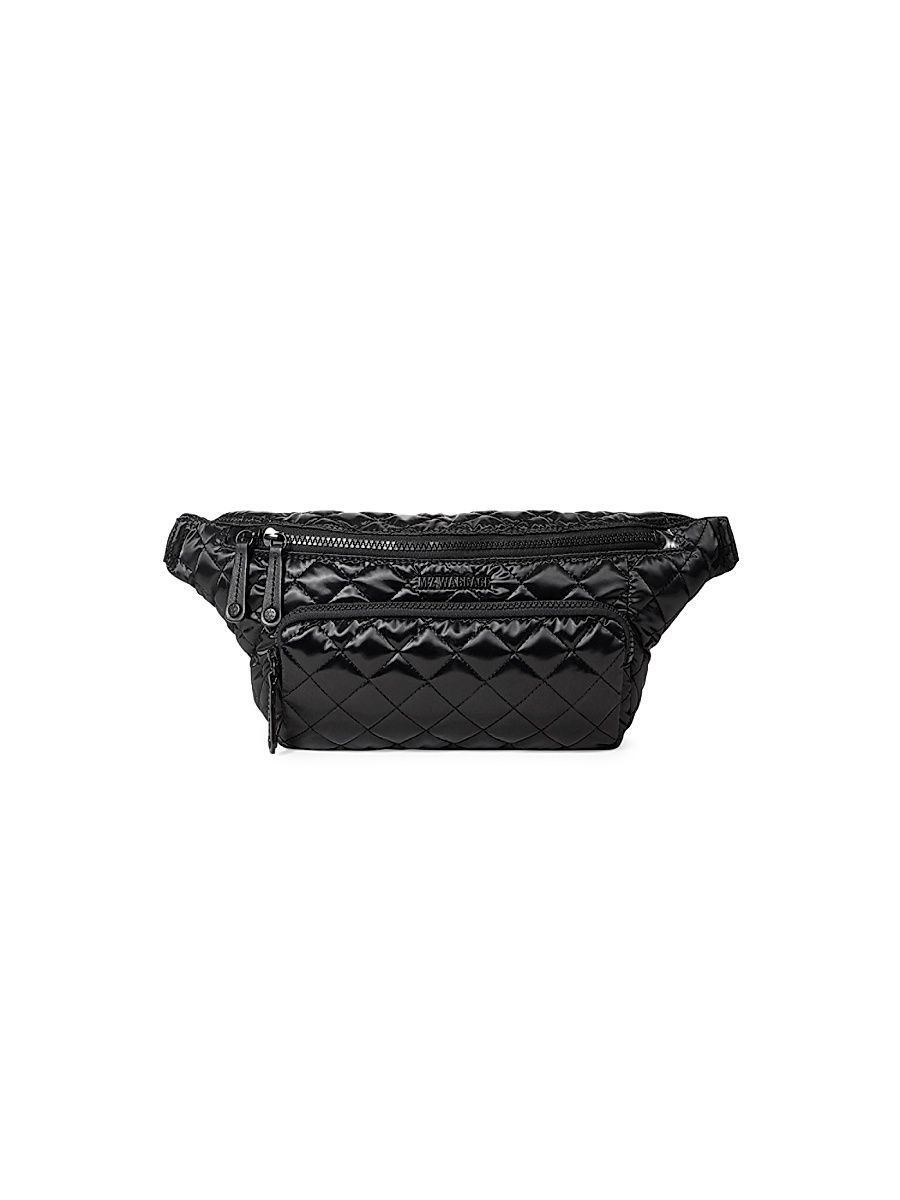 Women's Metro Quilted Belt Bag - Black